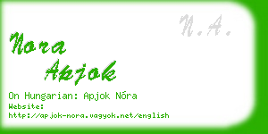 nora apjok business card